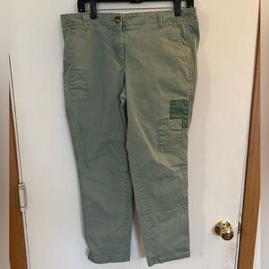 Loft size 10 ladies olive green cropped pants